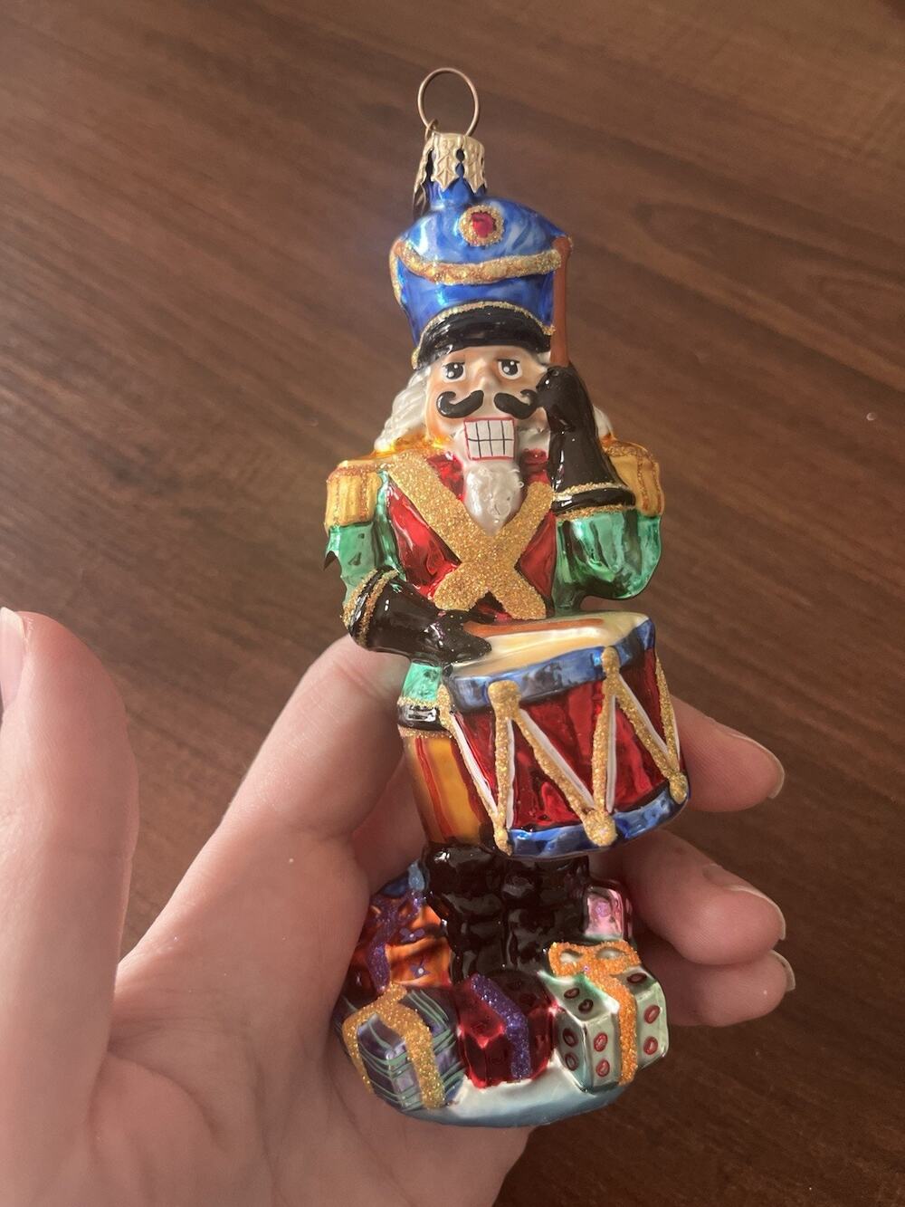 VTG Christopher Radko Toy Soldier Drummer Christmas Tree Ornament Broken Elbow